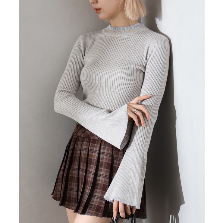 ラメフレアスリーブハイネックニット | SpRay | 詳細画像11 