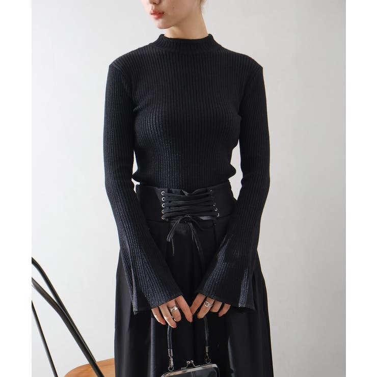 ラメフレアスリーブハイネックニット | SpRay | 詳細画像13 