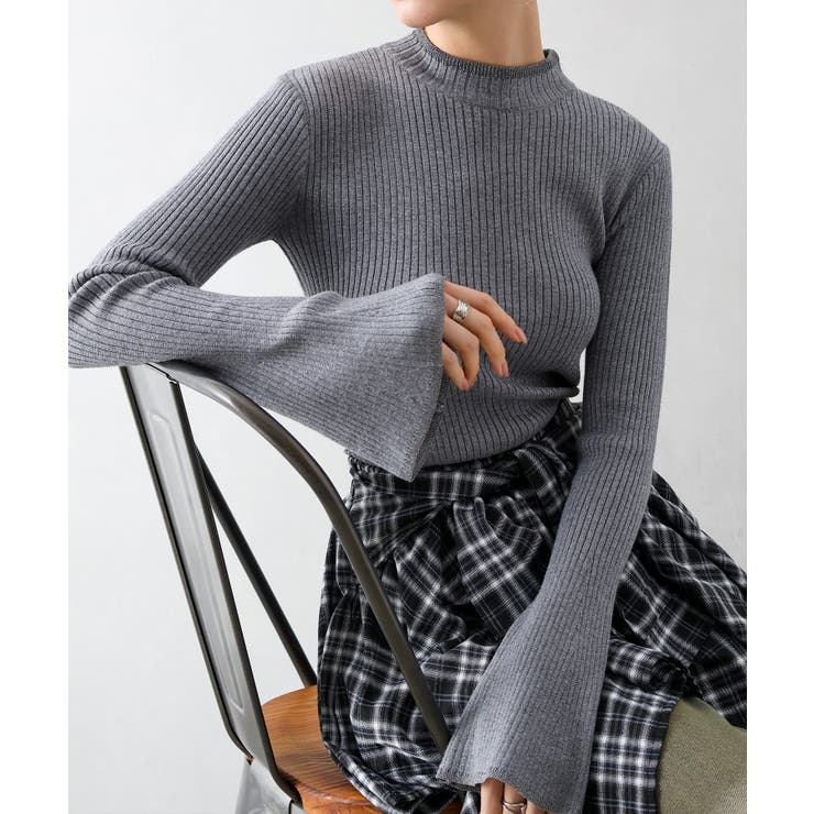 ラメフレアスリーブハイネックニット | SpRay | 詳細画像18 