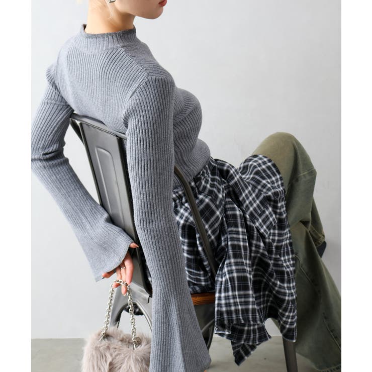 ラメフレアスリーブハイネックニット | SpRay | 詳細画像21 