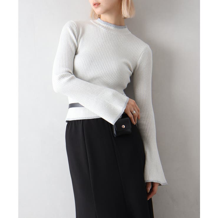 ラメフレアスリーブハイネックニット | SpRay | 詳細画像6 