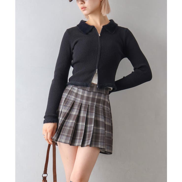 フェザー衿ジップカーディガン | SpRay | 詳細画像12 