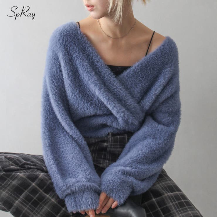 フェザーカシュクールニット | SpRay | 詳細画像1 