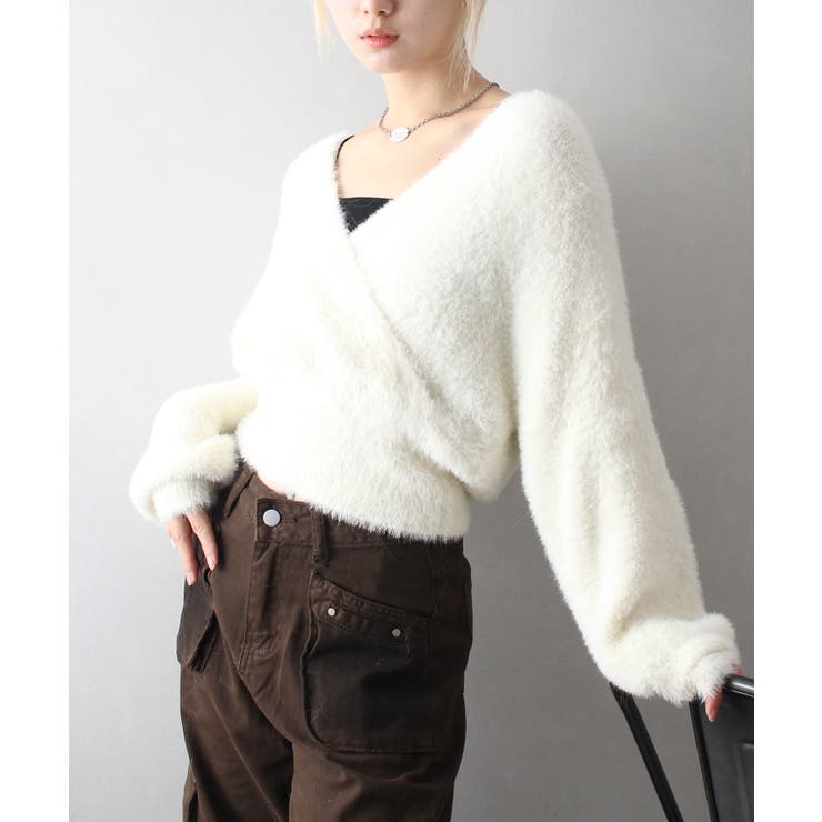 フェザーカシュクールニット | SpRay | 詳細画像14 