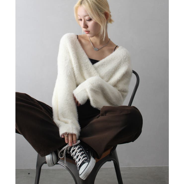 フェザーカシュクールニット | SpRay | 詳細画像17 