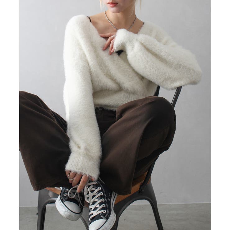 フェザーカシュクールニット | SpRay | 詳細画像18 