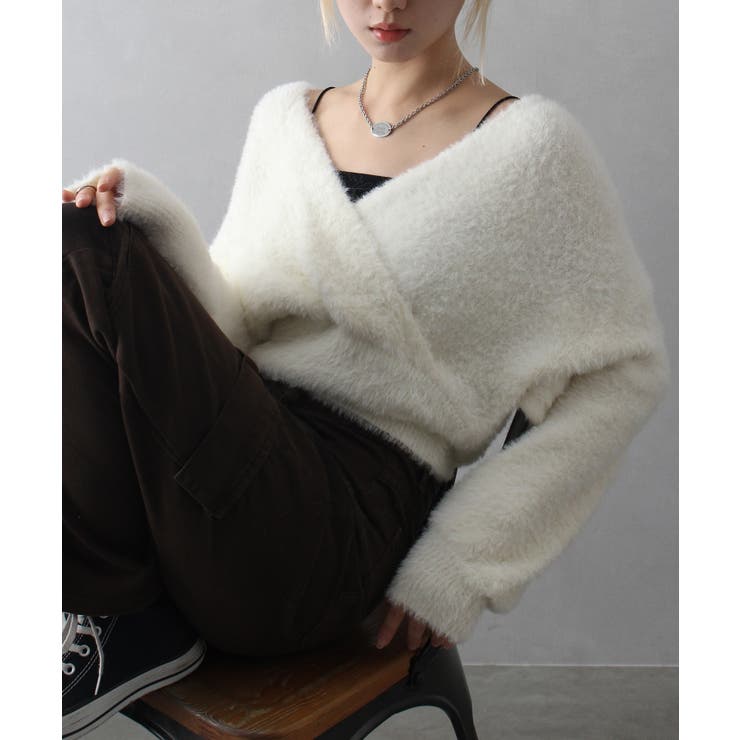 フェザーカシュクールニット | SpRay | 詳細画像19 