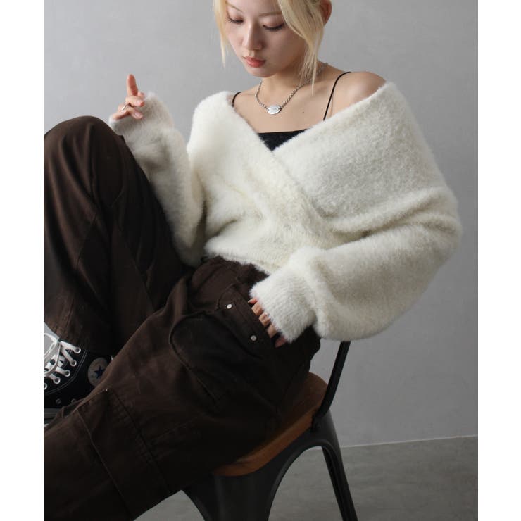 フェザーカシュクールニット | SpRay | 詳細画像20 