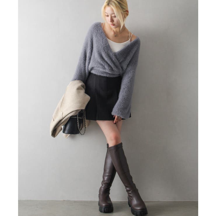 フェザーカシュクールニット | SpRay | 詳細画像25 