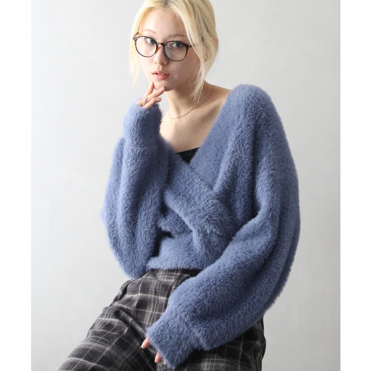 フェザーカシュクールニット | SpRay | 詳細画像3 