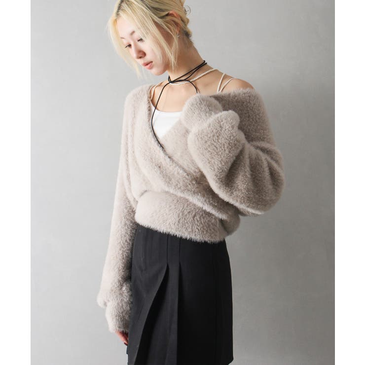 フェザーカシュクールニット | SpRay | 詳細画像26 