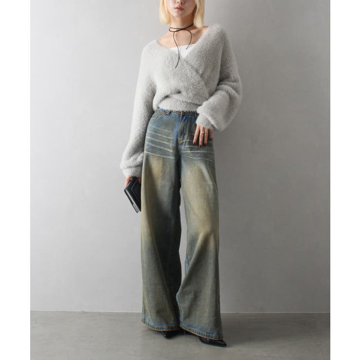 フェザーカシュクールニット | SpRay | 詳細画像30 