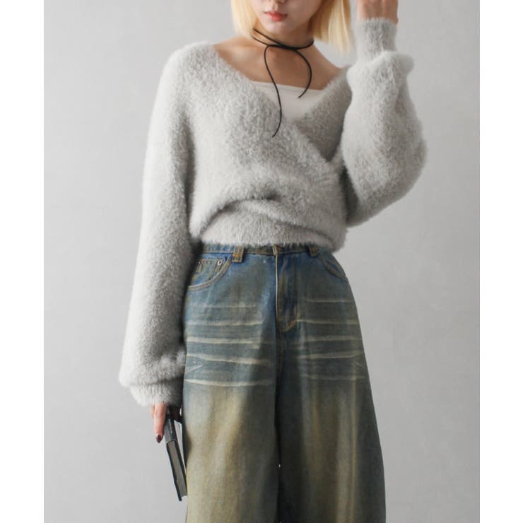 フェザーカシュクールニット | SpRay | 詳細画像31 