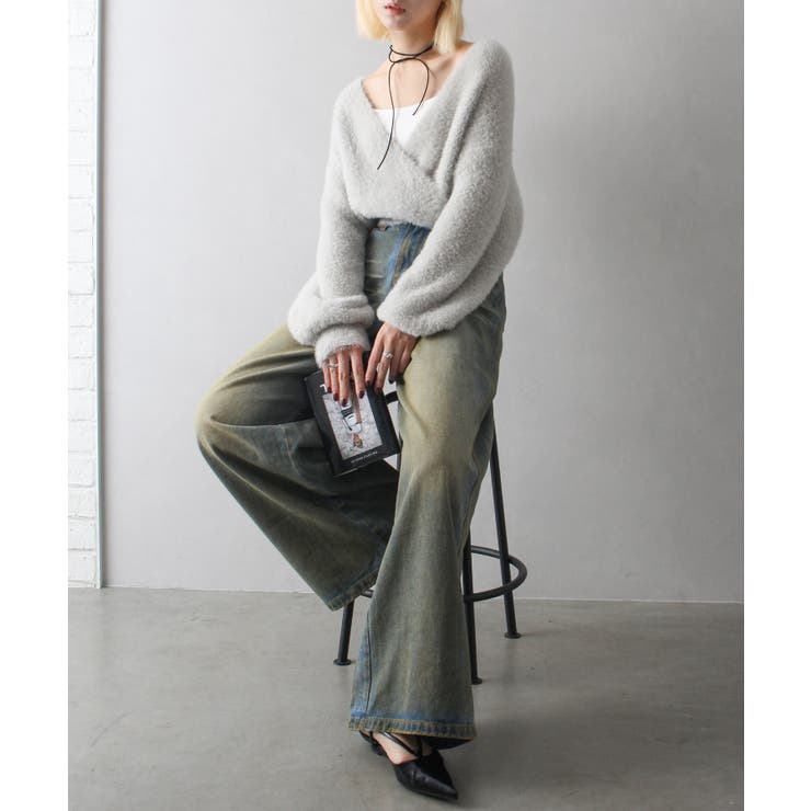 フェザーカシュクールニット | SpRay | 詳細画像33 