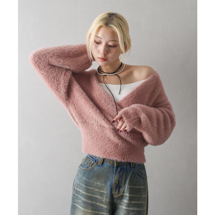 ラベンダー | フェザーカシュクールニット | SpRay