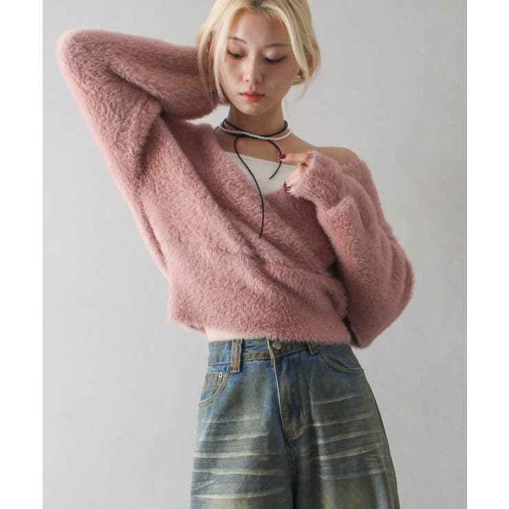 フェザーカシュクールニット | SpRay | 詳細画像40 