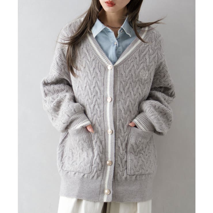 ケーブルラインカーディガン | SpRay | 詳細画像10 