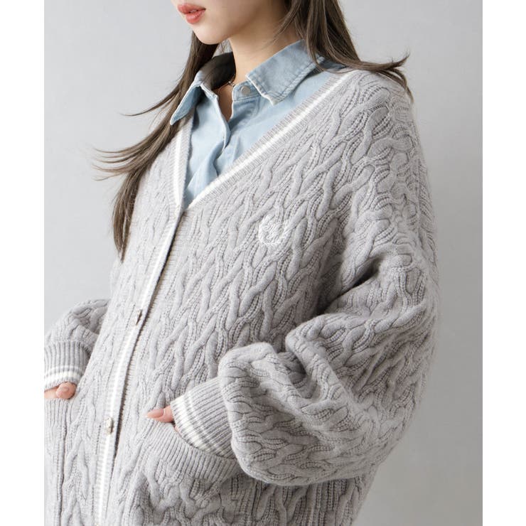 ケーブルラインカーディガン | SpRay | 詳細画像11 