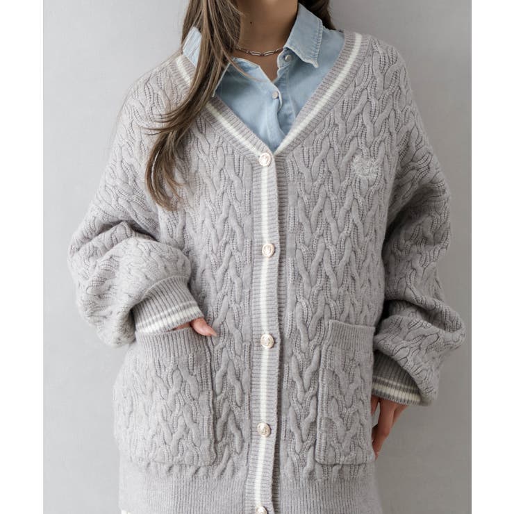 ケーブルラインカーディガン | SpRay | 詳細画像12 