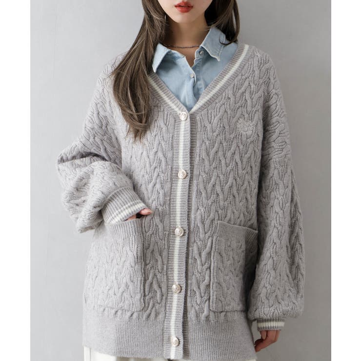 ケーブルラインカーディガン | SpRay | 詳細画像13 