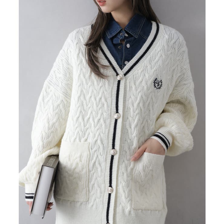 ケーブルラインカーディガン | SpRay | 詳細画像14 