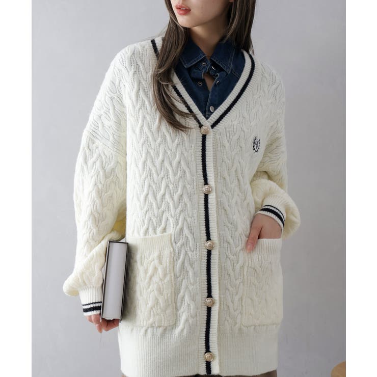 ケーブルラインカーディガン | SpRay | 詳細画像15 