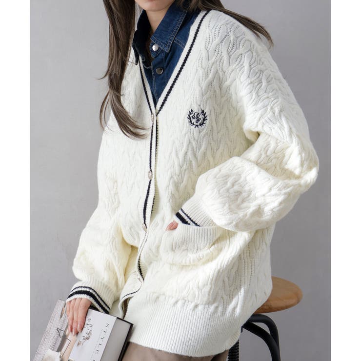 ケーブルラインカーディガン | SpRay | 詳細画像18 