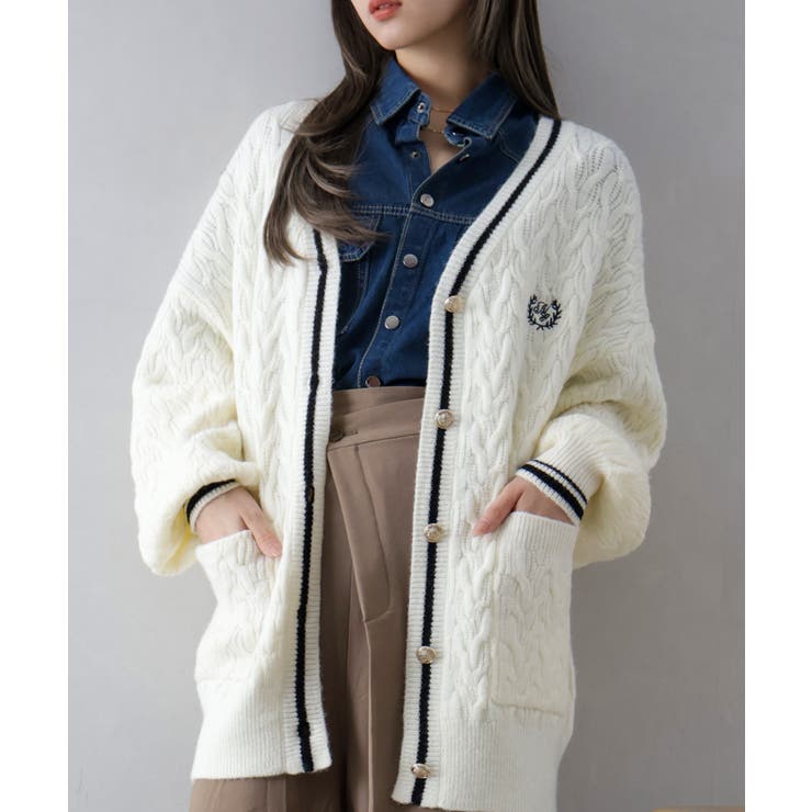 ケーブルラインカーディガン | SpRay | 詳細画像20 