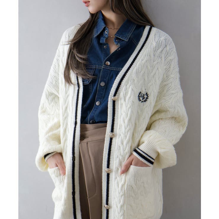 ケーブルラインカーディガン | SpRay | 詳細画像21 