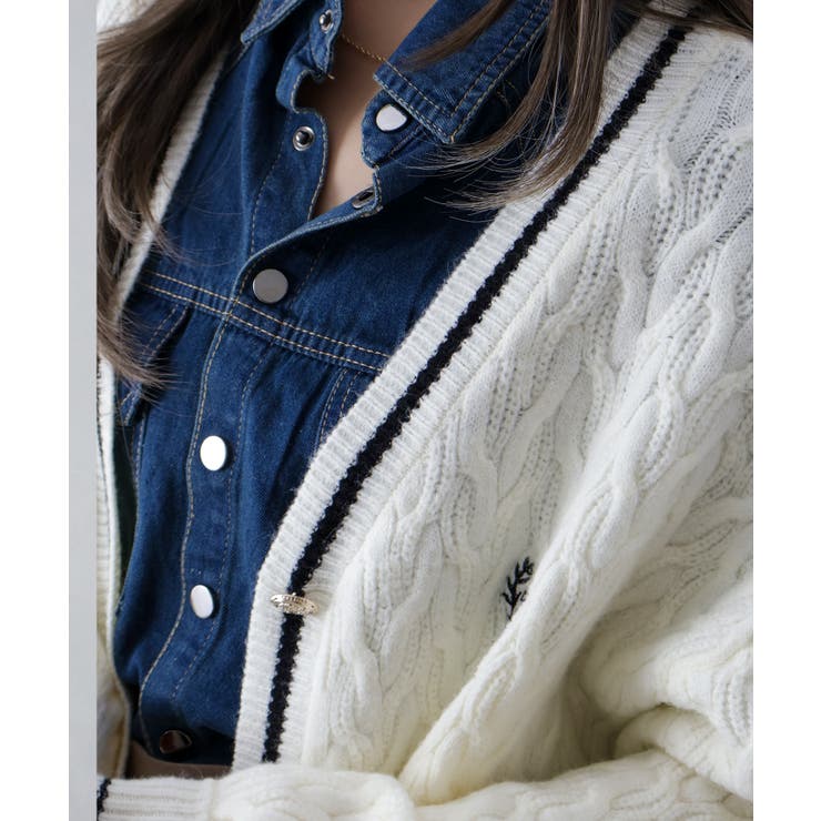 ケーブルラインカーディガン | SpRay | 詳細画像22 