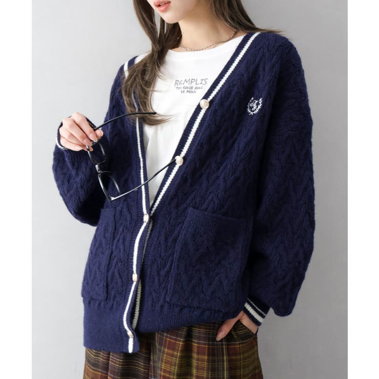 ケーブルラインカーディガン | SpRay | 詳細画像27 