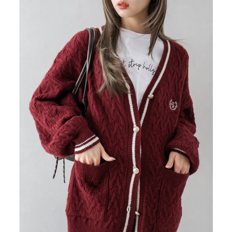 ケーブルラインカーディガン | SpRay | 詳細画像4 