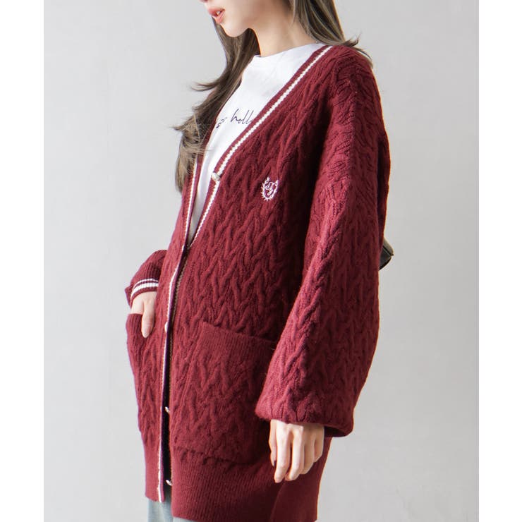 ケーブルラインカーディガン | SpRay | 詳細画像7 