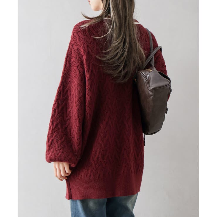 ケーブルラインカーディガン | SpRay | 詳細画像8 