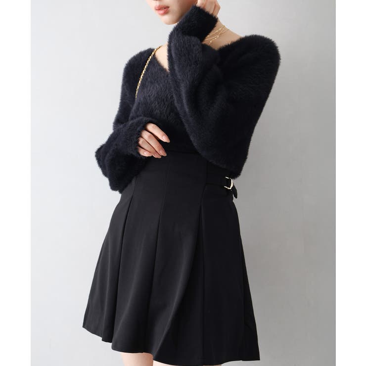 サイドベルトハイウエストミニスカート | SpRay | 詳細画像10 