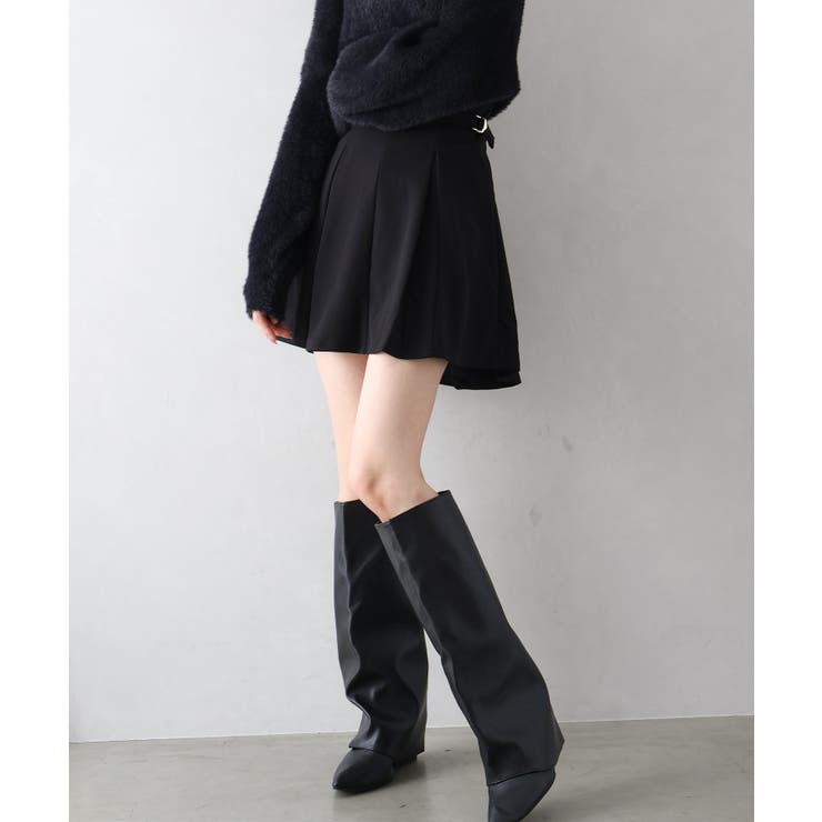 サイドベルトハイウエストミニスカート | SpRay | 詳細画像11 