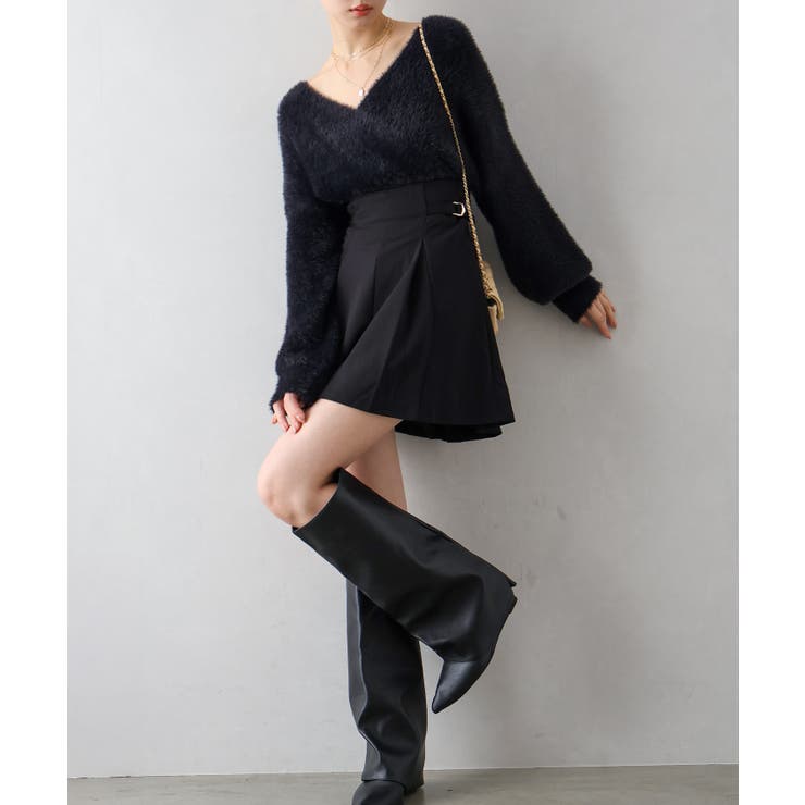 サイドベルトハイウエストミニスカート | SpRay | 詳細画像12 