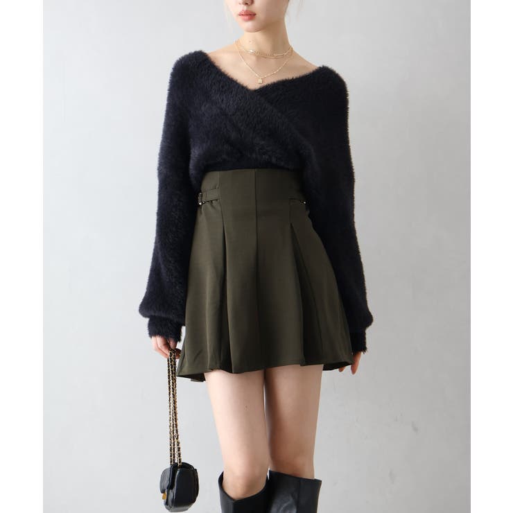 サイドベルトハイウエストミニスカート | SpRay | 詳細画像5 