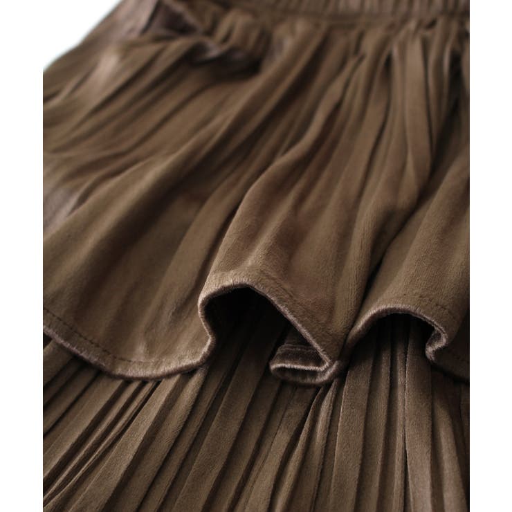 ベロアプリーツティアードロングスカート | SpRay | 詳細画像26 