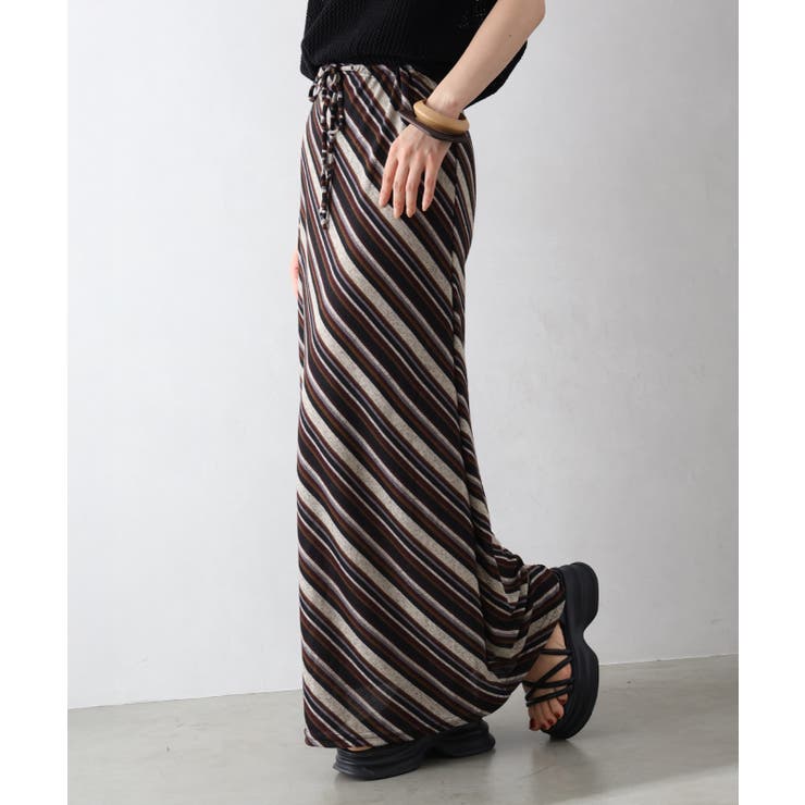 バイヤスボーダーロングスカート | SpRay | 詳細画像11 