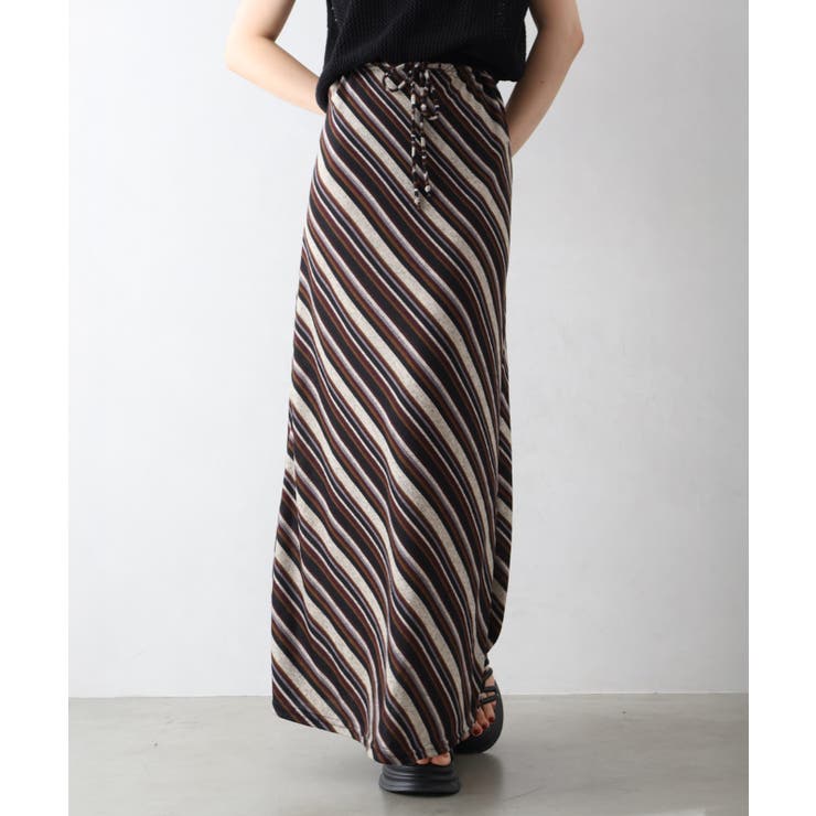 バイヤスボーダーロングスカート | SpRay | 詳細画像8 