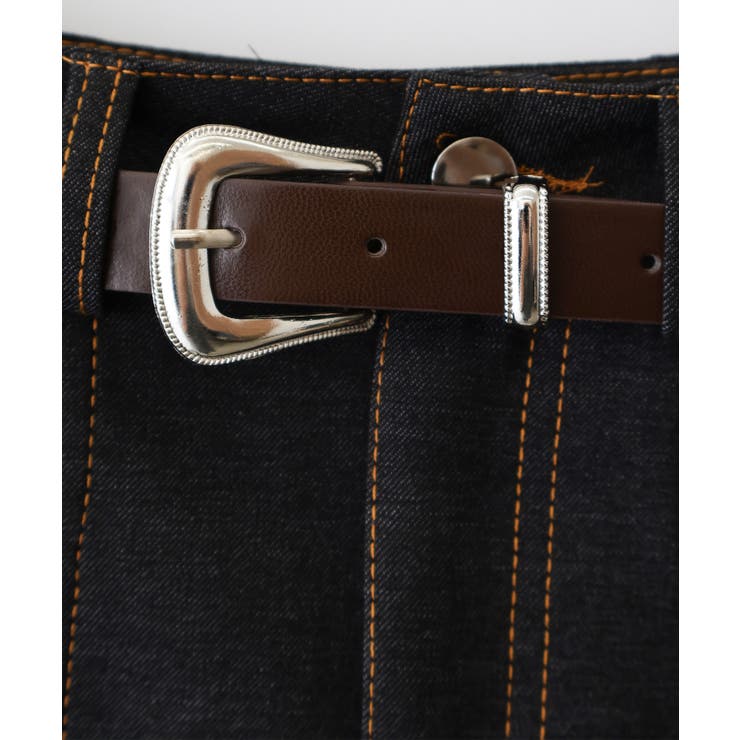 ベルト付きステッチプリーツミニスカート | SpRay | 詳細画像15 