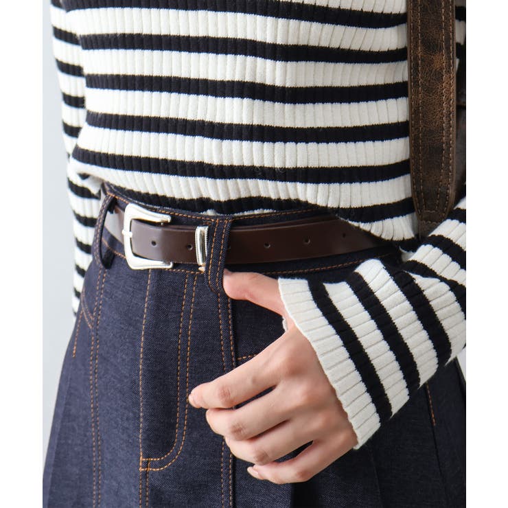 ベルト付きステッチプリーツミニスカート | SpRay | 詳細画像6 