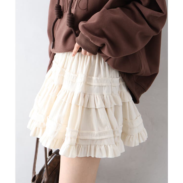 リブレスコールフリルミニスカート | SpRay | 詳細画像12 