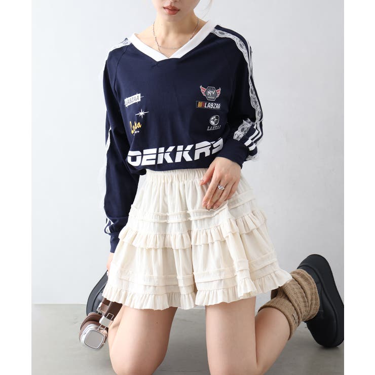 リブレスコールフリルミニスカート | SpRay | 詳細画像14 