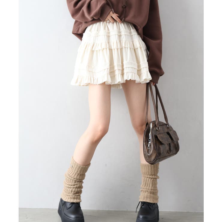 リブレスコールフリルミニスカート | SpRay | 詳細画像15 