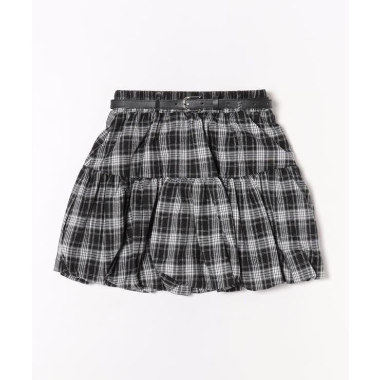 ベルト付きチェックバルーンミニスカート | SpRay | 詳細画像13 