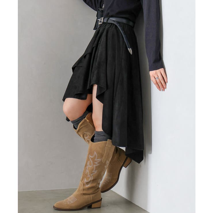 フェイクスウェードフリルヘムスカート | SpRay | 詳細画像9 