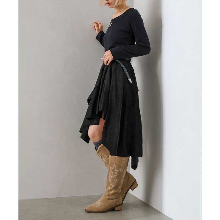 フェイクスウェードフリルヘムスカート | SpRay | 詳細画像10 