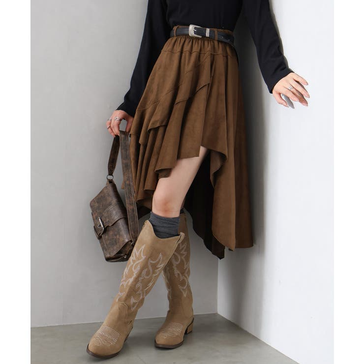 フェイクスウェードフリルヘムスカート | SpRay | 詳細画像14 